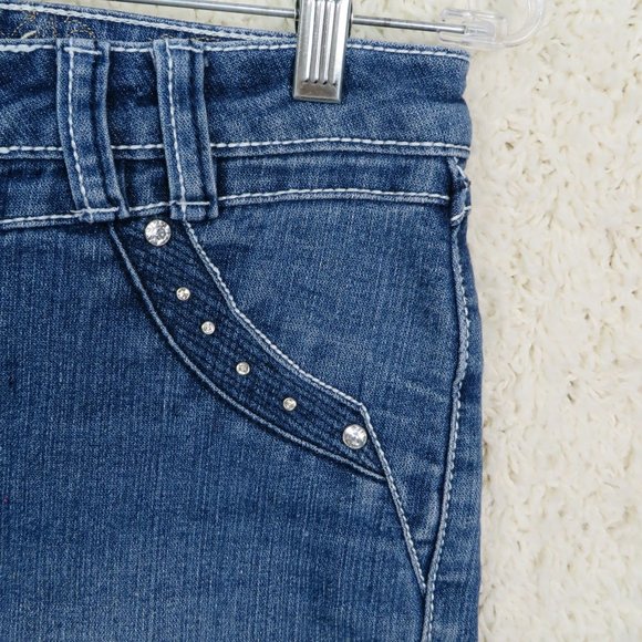 DIDIJIN* Junior's Denim Jean Shorts Size 15~ Studded Design - Picture 7 of 7